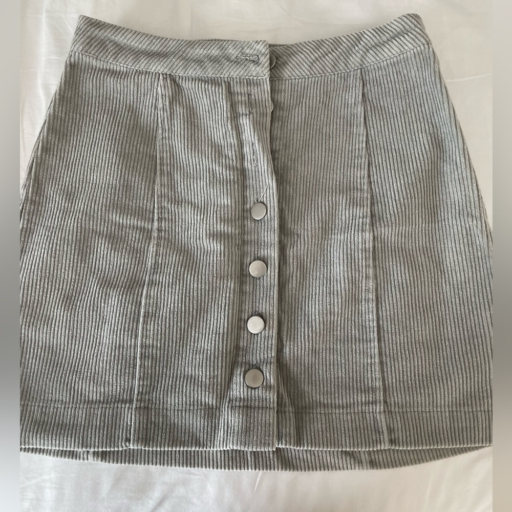 Charlotte Russe Gray Cudaroy Mini Skirt